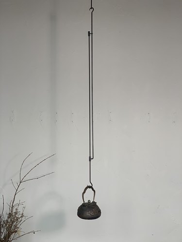 钩花日本铁壶螺旋式挂勾吊环炭炉