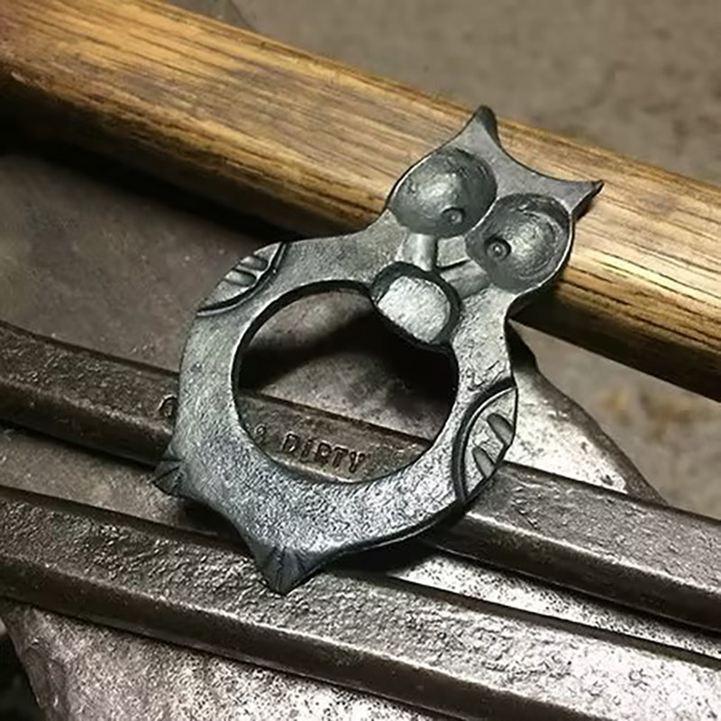 东际器物手工锻造锻铁创意猫头鹰开瓶器个性啤酒起子启瓶器开盖器
