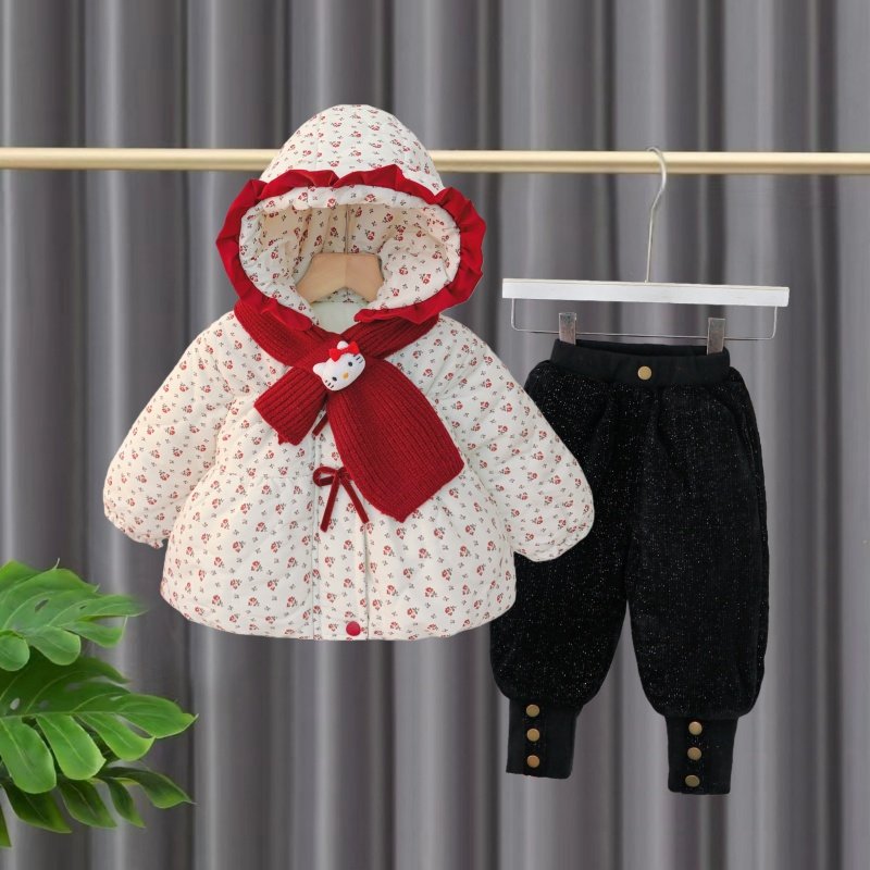 女童套装冬装2026新款洋气儿童网红加绒棉服小女孩韩版时髦两件套,童装/婴儿装/亲子装,套装,淘宝优惠券,粉丝福利购,淘宝优惠卷