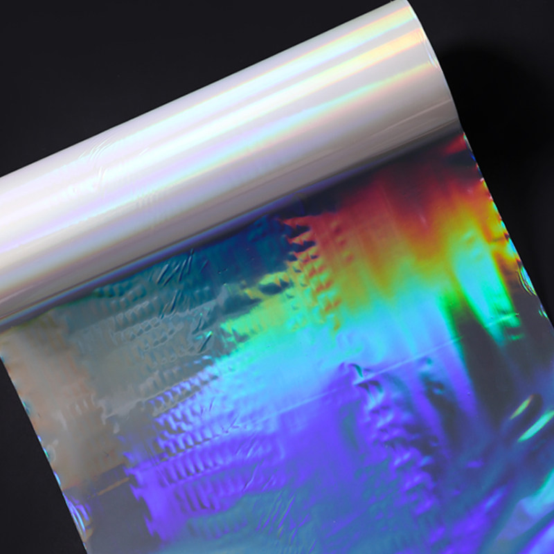 镭射膜星幻徽章金葱满天星碎玻璃透明素面bopp覆膜闪光预涂热裱膜