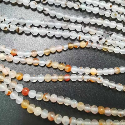 天然海洋玉髓草花玛瑙散珠