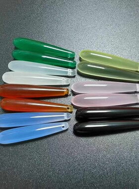 6*35mm天然白玛瑙水滴红玛瑙长水滴diy发簪耳饰项链饰品配件材料