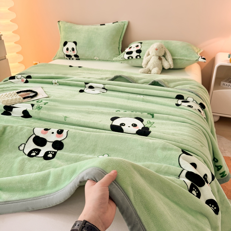 冬天双面毛绒面床单单件牛奶珊瑚法兰绒毯毛毯冬季秋冬款加绒防滑