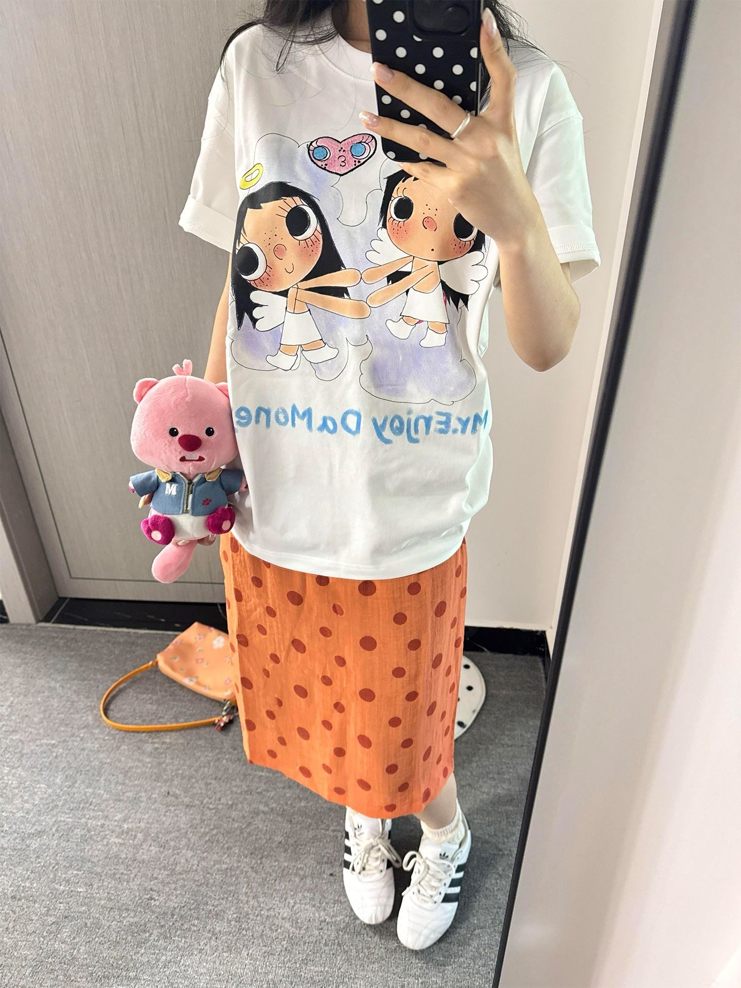 2026新款潮牌插肩袖短袖t恤女纯棉宽松韩版半袖慵懒风小玉网红