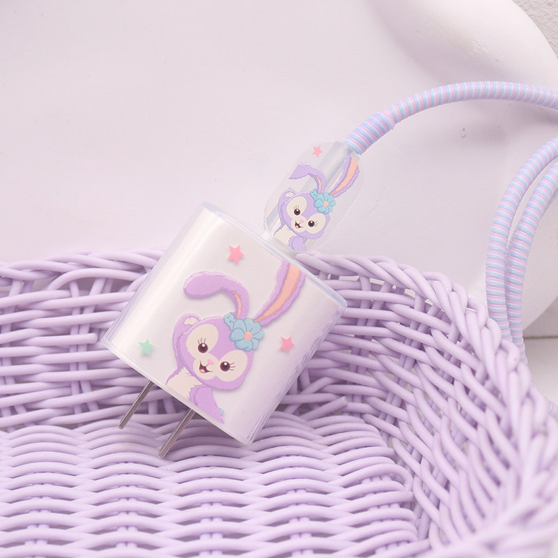 星黛露苹果12/13/14/15Pro数据线保护套快闪充电器软壳耳机绕线绳