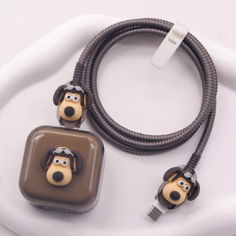 掌门狗适用苹果17pro数据线保护套16max充电器软壳ipadAir缠绕绳