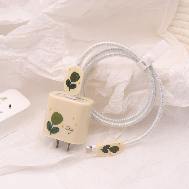 适用苹果数据线保护套16pro/17/15max/14快充ipad20W充电器缠绕绳