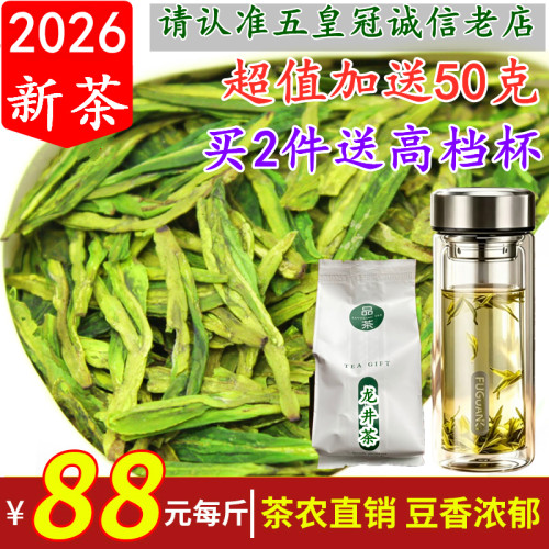 龙井茶43杭州雨前豆香龙井500g