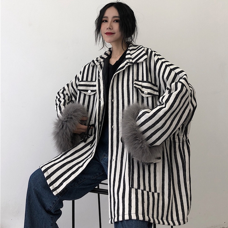 2018пîÁ÷ÐÐÄØ×Ó´óÒÂÅ®Çﶬº«°æÖг¤¿î¼Óºñ¼ÐÃÞ³¤ÐäÃ«ÄØÍâÌ×Å®³±