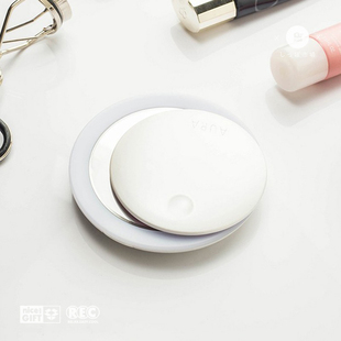折叠补光化妆镜带LED灯少女超薄随身补妆便携可爱迷你美妆小镜子