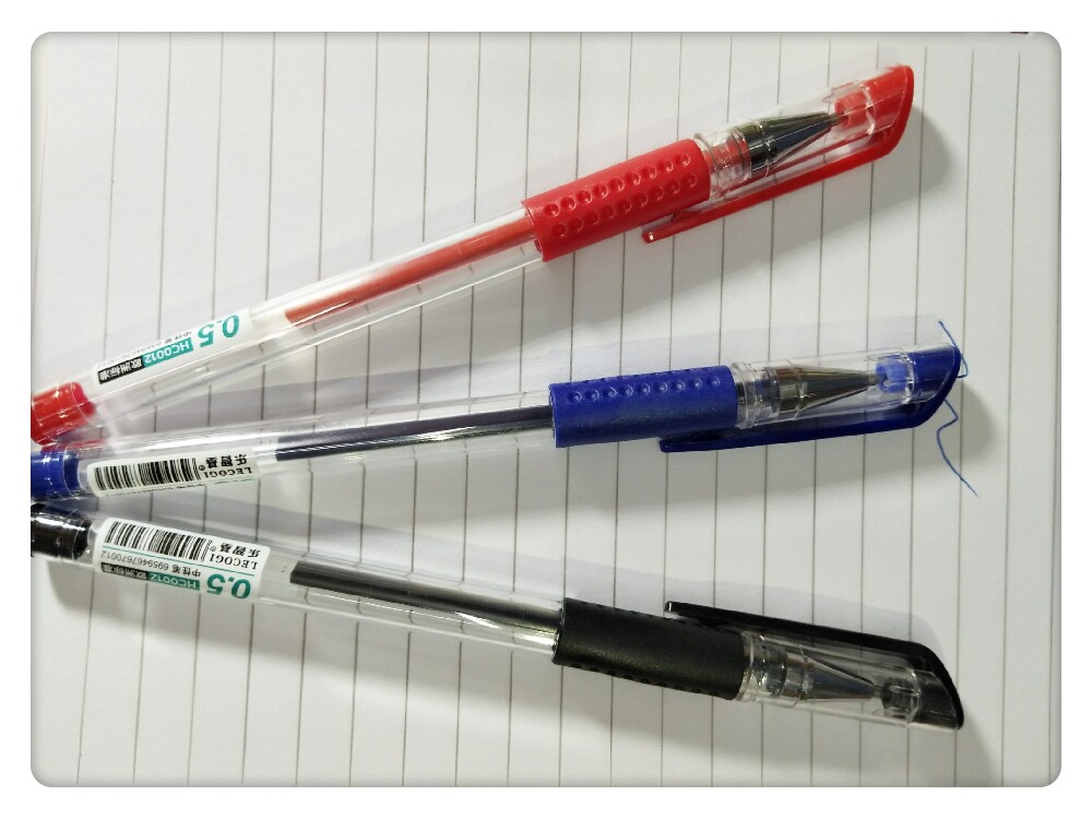 黑红蓝色碳素笔办公文具用品