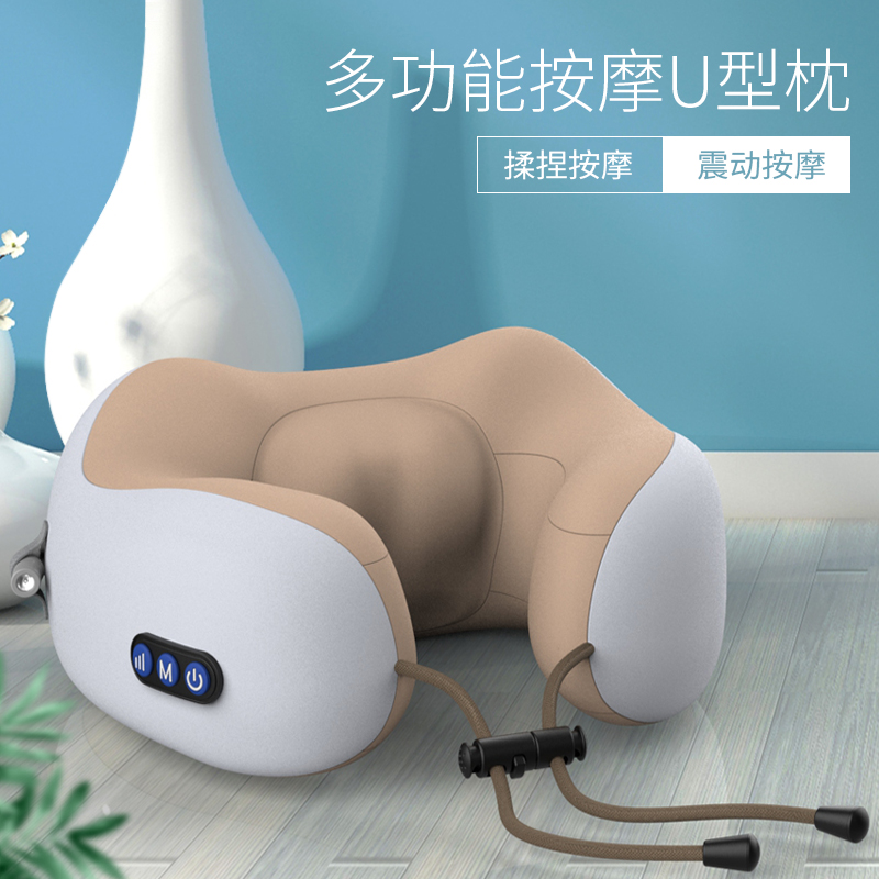 假一赔十多功能电动u型枕旅行便携可充电脖子颈部智能按摩枕u形颈椎护颈枕