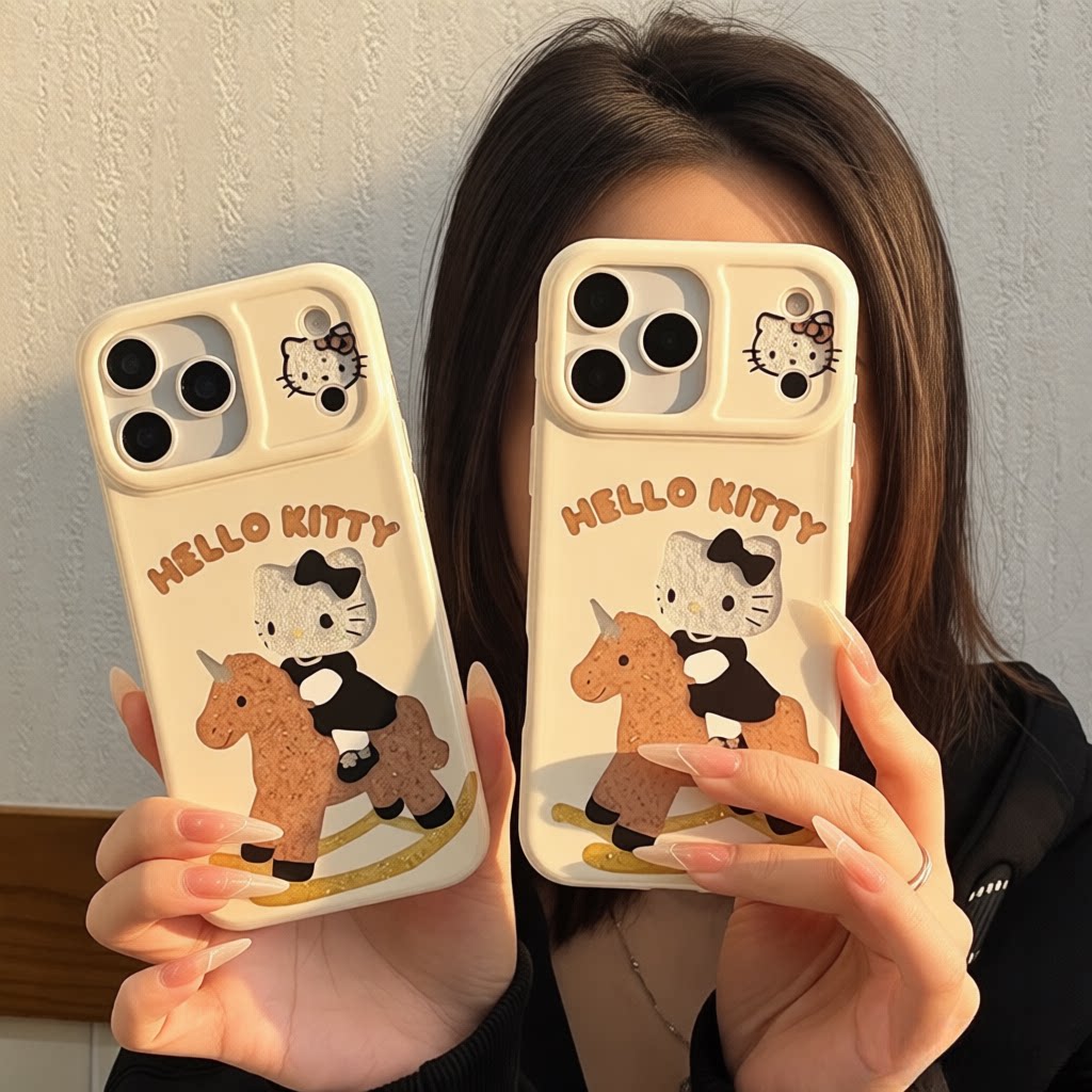 HelloKitty摇摇乐小马卡通iPhone17promax手机壳适用苹果17pro可爱半透明16pro精孔镜头相机键全包14保护套15