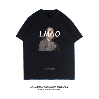 原创设计油画人像印花短袖T恤