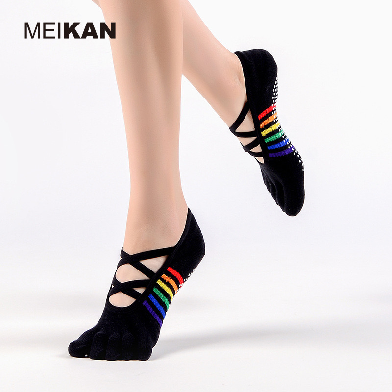 MEIKAN瑜伽袜防滑露脚背五指