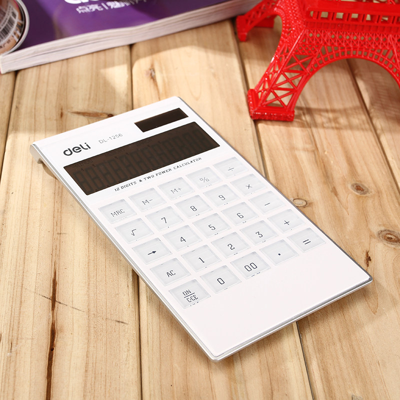 Deli/得力1256计算器 可爱水晶平板双重电源太阳能计算机 包邮|msdalam kategori Kamus elektronik/buku kertas elektronik/alat tulis, Kalkulator - dari Buy2taobao.com untuk memberikan perkhidmatan ejen Taobao profesional membeli