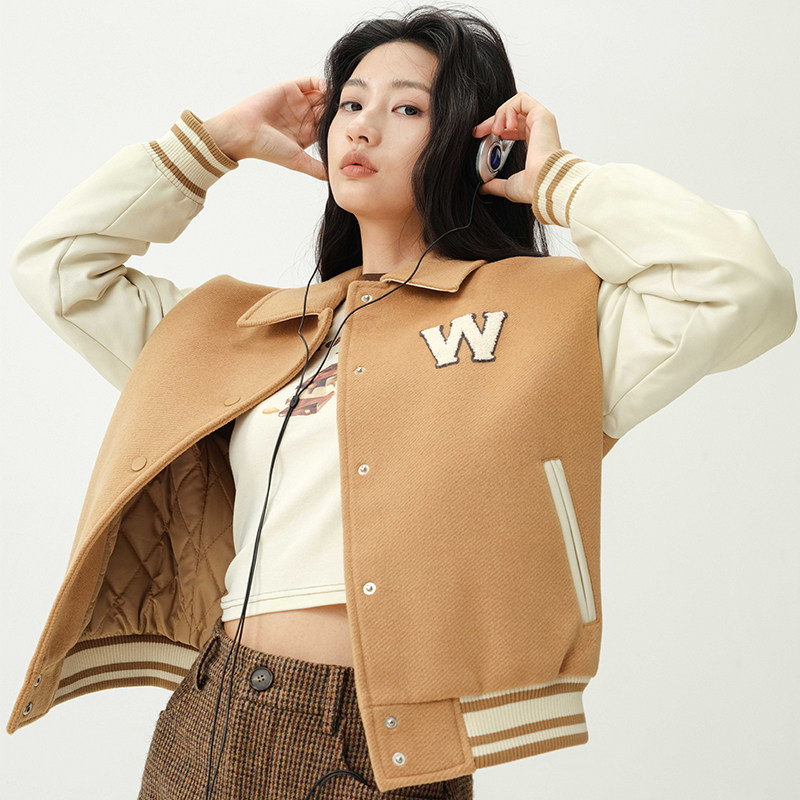 WouldYou复古短外套棒球夹克