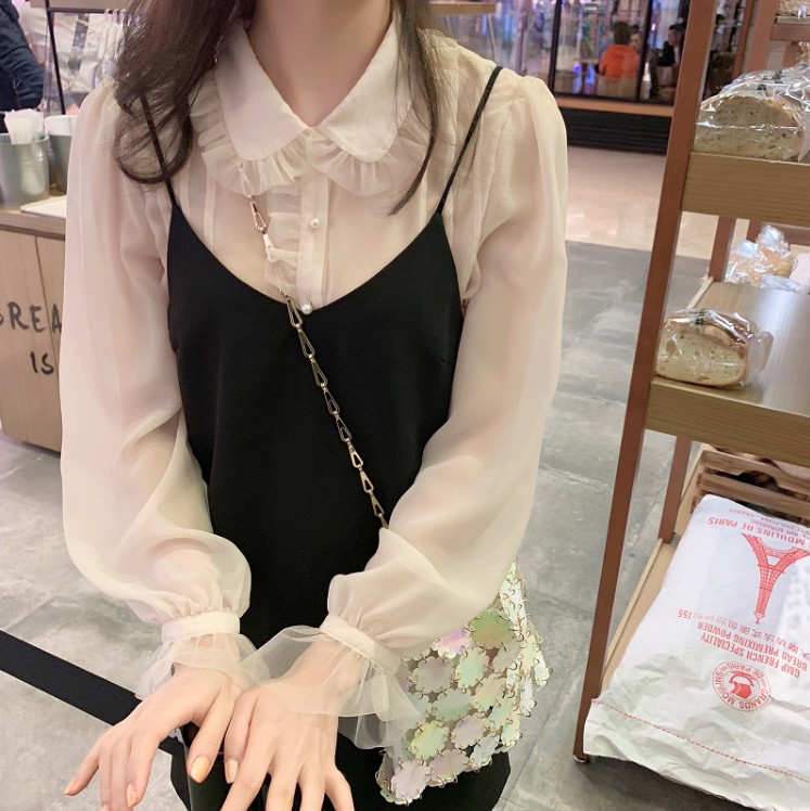 Tracystyle韩版ins雪纺衬衫