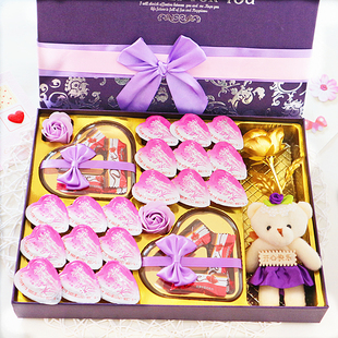 喜之郎果冻布丁礼盒巧克力组合装送女友生日圣诞情人节创意礼物