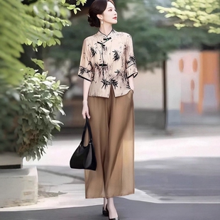 素雅订制女装店品牌旗舰2025新款文艺国风新中式气质减龄两件套女