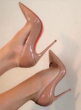 2025秋季新款网红爆款单鞋女尖头性感百搭裸色高跟鞋女细跟ol女鞋