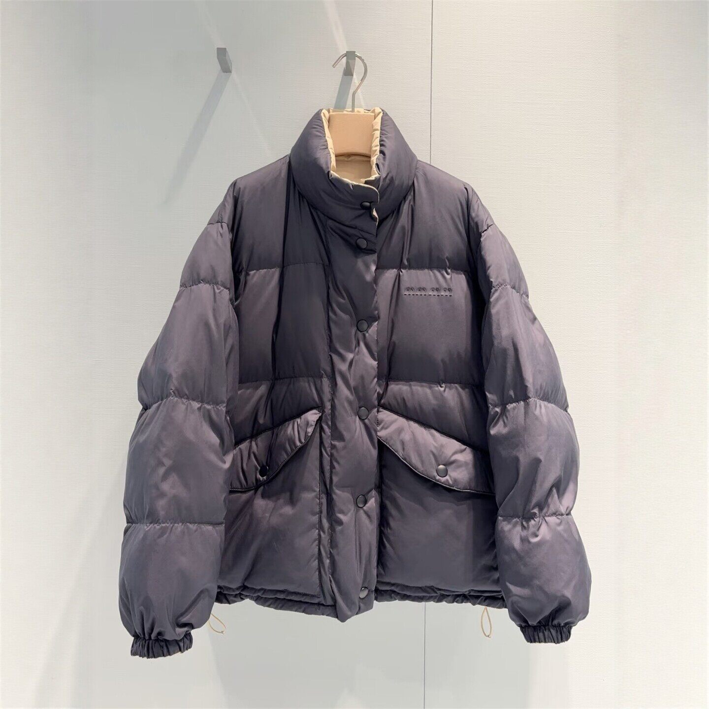 双面穿尼龙羽绒服夹克外套