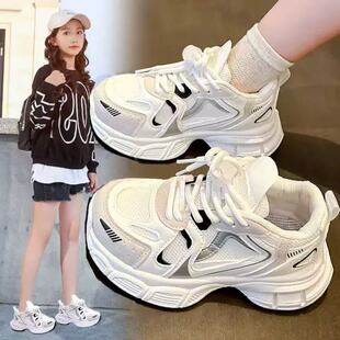 老爹鞋女款2025新款春季女鞋子爆款百搭厚底小白鞋增高休闲运动鞋