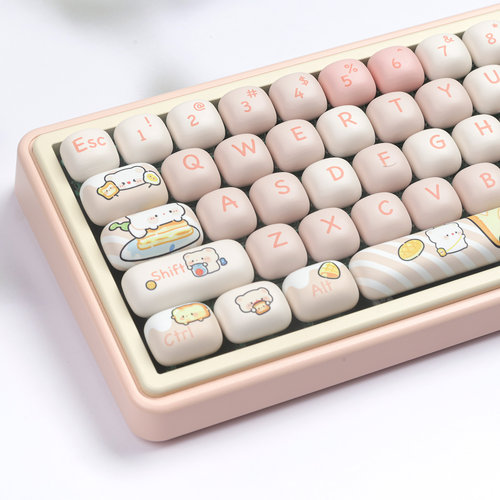 面包小熊圆润键帽MOG高度可爱MAC热升华68 HI8 K99 F99 104 F87