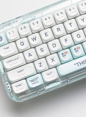 塑料键帽MOA高度经典复古可爱MAC热升华HI75 HI8 K99 F99 104 F87