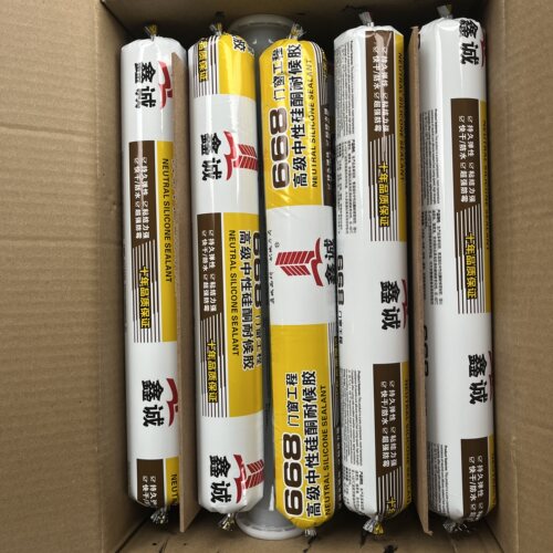 鑫诚668门窗工程高级中性硅酮耐候胶软玻璃胶结构胶590ml白灰透明