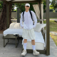 休闲短卫裤 XMOB 男潮流 男宽松百搭 基础款 2025夏季 白色5分短裤