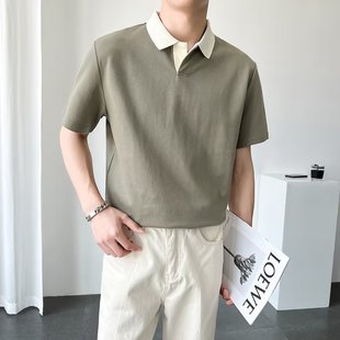 男士 恒源祥夏季 休闲休闲宽松日系半袖 高端冰丝POLO衫 T恤 男短袖