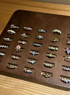 实木戒指展示架收纳架戒指托盘