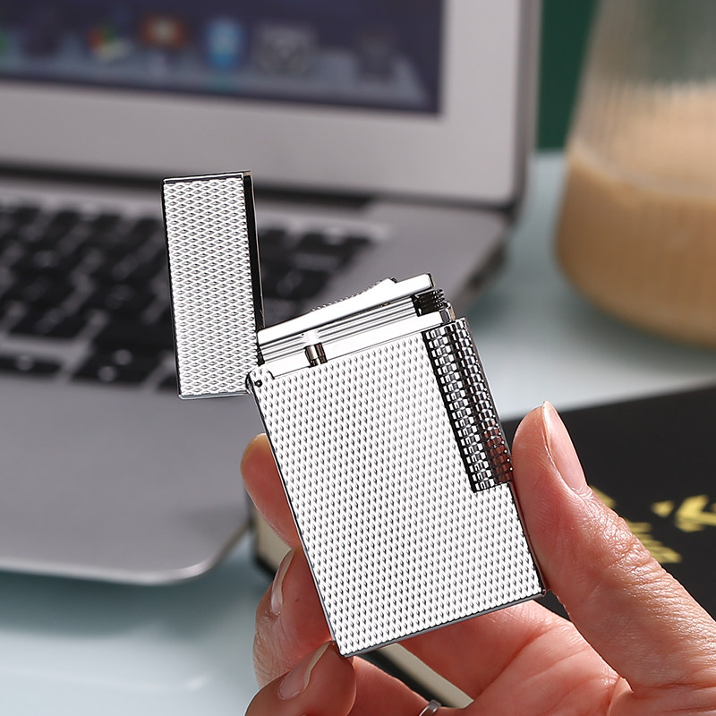 意大利maduro朗声打火机男士个性全铜雕刻麦穗纹送礼火机充气侧滑