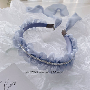 原创丝巾发箍一体编发编辫子发带 仙范甜美装饰造型百搭外出头箍