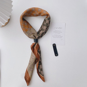 2024春秋冬新款 仿丝缎面护衣领丝巾 穿搭复古方巾领巾 男士 男款