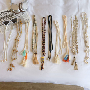 夏日穿搭造型绳子腰带腰饰 裤子裙子装饰收腰腰绳腰饰