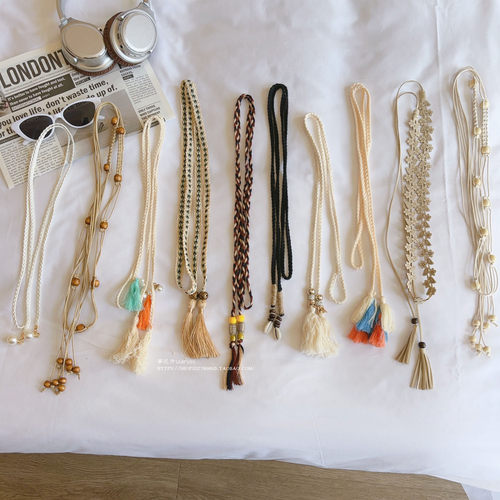 夏日穿搭造型绳子腰带腰饰 裤子裙子装饰收腰腰绳腰饰