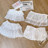 白色蕾丝穿搭造型裤 子裙子裙帘屁帘 叠穿跳舞穿搭配饰腰饰