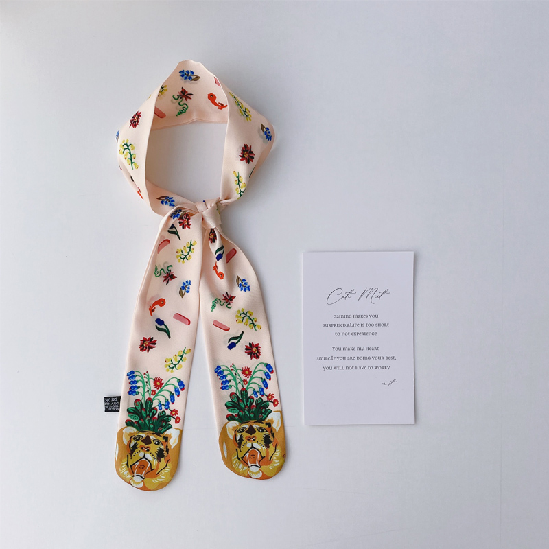 日系双面造型俏皮减龄春夏小领巾