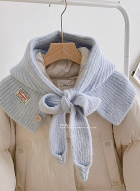 复古大版显脸小秋冬含羊毛围脖帽子一体围巾保暖小披肩造型护耳帽