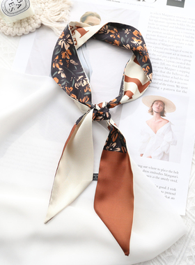 chic拍照搭配丝巾 凹造领巾发带 帽子飘带绑包包窄条小围巾新春秋