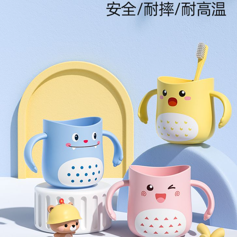 儿童恐龙刷牙杯卡通防摔洗漱杯宝宝家用男女孩牙刷杯