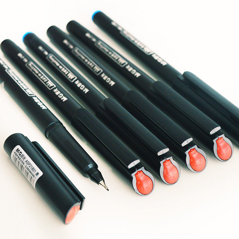 晨光MG2180勾线笔博鳌亚洲论坛指定会议笔纤维签字笔微孔笔0.5mm