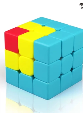 奇艺独角兽魔方啄木鸟魔方三阶幼儿园入门润滑培训魔方益智玩具
