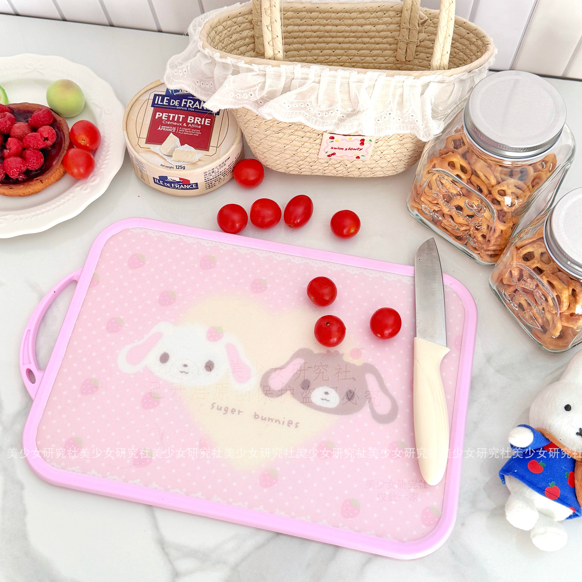 原创甜点兔菜板pp砧板可爱卡通厨房食品级水果切菜板家用宿舍防霉