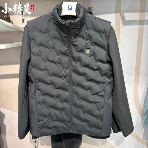 FILA斐乐冬季男士鸭绒时尚保暖羽绒服马甲A11M541906/A51M641999C