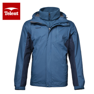 Telent男女秋冬冲锋衣防风可拆卸三合一两件套584107/2件500元