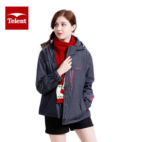 telent女款三合一冲锋衣可拆卸两件套秋冬外套674103/2件380元
