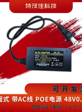 POE电源12V1.5A15V24V1A48V0.5A2A网桥CPE监控吸顶面板AP电源百兆